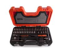 Jeu de douilles 1/4 po 46 pcs BAHCO S460 - haute performance - boîte plastique HDPE
