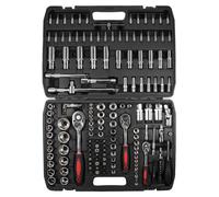 Jeu de douilles 172 pièces - Coffret complet avec douilles 1/2"", 3/8"" et 1/4"", cliquets et accessoires