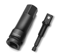 Jeu de douilles 19 mm en acier carbone robuste avec adaptateur de douille pour réparation de voiture