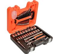 Jeu de douilles 6 pans 1/2'' métrique et jeu de clés mixtes - BAHCO S400
