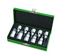 Jeu de douilles 6 pans TOPTUL 1/2 pouces 10 Stk 4, 5, 6, 7, 8, 10, 12, 14, 17, 19 mm