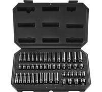 Jeu de douilles à choc 48 pièces, 6 pans, embout 1/4 po, coffret à outils à cliquet