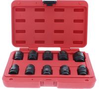 Jeu de douilles à choc JMP 6 pans 1/2 pouce 10 pièces 13-24mm court
