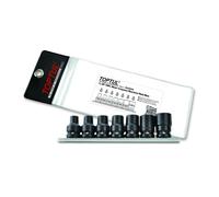 Jeu de douilles à chocs E-TORX TOPTUL 1/2 pouces 7 pièceE10 E12 E14 E16 E18 E20 E24