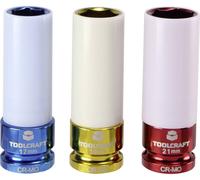 Jeu de douilles à chocs renforcées TOOLCRAFT 1544321 6 pans extérieurs 3 pièces Propulseur: 1/2 (12.5 mm) 1 pc(s)