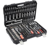JEU DE DOUILLES Ã€ CLIQUET EN COFFRET 1/2 + 3/8 + 1/4 pouce 173 piÃ¨ces YATO