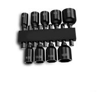 Jeu de douilles, clé à poignée hexagonale et adaptateur de perceuse électrique, douilles en acier à haute teneur en carbone, pour kit de douilles de taille impériale, porte-embout à changement rapide