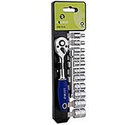 Jeu de douilles+cliquet+rallonge 1/4" 13 pièces 109-13-4 Irimo