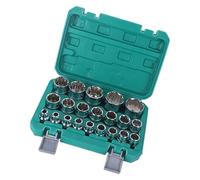 Jeu de douilles de réparation 8-36 Mm, outils d ' entraînement métriques en acier allié 21 pièces 1/2 pouces avec étui de rangement pour les besoins des travaux d ' installation