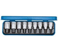 Jeu de douilles à vis, taille 1/2", 9 pièces, 3/16-5/8", hexagonal, Gedore | 4010886615645
