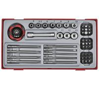 Jeu de douilles/embouts TT1 tray 1/4 Plat- PH- PZ- HEX- TX-- rob 48 pièces Teng Tools TT1448