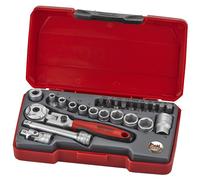 Jeu de douilles et embouts 1/4 racagnac swivel 24 pcs Teng Tools T1424S
