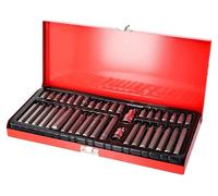 Jeu de douilles et embouts, 40 pièces, acier allié de haute qualité, entraînement 1/2 pouce et 3/8 pouce, embouts estampés avec précision, surface chromée miroir