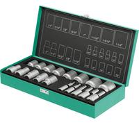 Jeu de douilles pouces 1/4 & 1/2 pouces 24pcs par WIESEMANN 1893 I Jeu d'écrous dans les tailles 5/32"-9/16 pouces I De la série ENCORE I Avec une mallette pratique I 81512