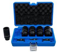 Jeu de Douilles Spéciales pour Arbres d'Entrée 27-36 mm - 8 pcs - Précision et Robustesse, Chrome-Vanadium - D-Work