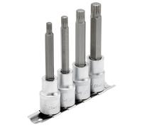 Jeu De Douilles Spline Draper 1/2"D 4 Pièces 100Mm M6 À M12 Anneau Strié 16350