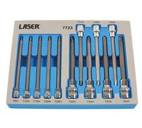 Jeu De Douilles Torx Tamperproof Longues Laser 1/4"D, 3/8"D, 1/2"D 7723