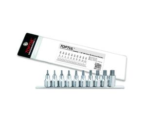 Jeu de douilles TORX TOPTUL 1/2 zoll 10pièce T20 T25 T27 T30 T40 T45 T50 T55 T60 T70