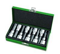 Jeu de douilles TORX TOPTUL 1/2 zoll 9pièce T20 T25 T27 T30 T40 T45 T50 T55 T60 80mm
