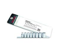 Jeu de douilles TORX TOPTUL 3/8 zoll 8 pièce E8, E10, E11, E12, E14, E16, E18, E20