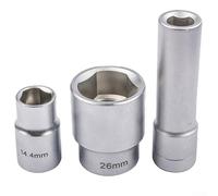 Jeu de douilles triangulaires multi-dentures / 2 pour kit de clés avec tailles de 14,4 mm et 26 mm, extracteur spécial écrou pour levier de réglage et vis à roulement