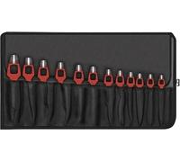 Jeu de fers à entailler DIN 7200-A, 8 pièces, trousse à roulettes