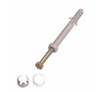 FISCHER Kit fixation WC S8RD 80WCR chevilles S8RD 80 vis inox A2 6x85 mm capuchons chromés Blanc G
