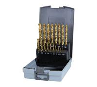 Jeu de Foret hélicoidaux DIN 338 TypN D.1-13x0.5mm HSS TiN 25 unités coffret plastique.RUKO