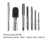 Jeu De Forets n T De Haute Qualité, Outils De Taraudage Manuel, Filetage De Vis De Machine, Embout De Torsion M3/M4/M5/M6/M8, Ensemble De Robinets De Bricolage 6 Pièces