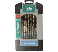 Jeu de forets à métaux DIN 338 Stepstar, diamètres nominaux 1-13, HSS-Co TiN, 25 pièces, coffret robuste