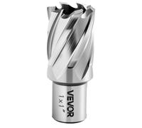 Jeu de forets annelés, 4 pièces, kit de forets pour perceuse magnétique avec collet Weldon, profondeur de coupe de 25,4 mm, diamètre de coupe de 25,4 mm, en acier à haute vitesse (HSS), comprenant 2 f