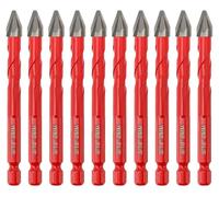 Jeu de forets ébavurageurs à tête inclinée, 10 pièces, 8 mm, pour bois, plastique, céramique, carrelage