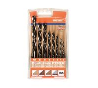 Alpen 600093100 Jeu de forets pour le bois 8 pièces 3 mm, 4 mm, 5 mm, 6 mm, 8 mm, 10 mm tige cylindrique 1 set