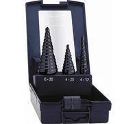 Jeu de forets étagés HSS Exact 50071-2 4 - 12 mm, 4 - 20 mm, 6 - 30 mm TiAIN 1 set - 3 pièces