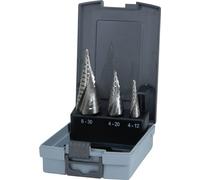 Jeu de forets étagés Ruko taille 0 / 9,1,2 HSS 3pcs -cassette plastique - 101026RO