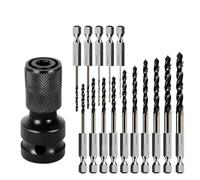 Jeu De Forets Hélicoïdaux À Tige Hexagonale | HSS Cobalt Bois Métal Trou Cutter Impact Pilote Changement Rapide Matériel Outils 1.5-6.5mm(16pcs)