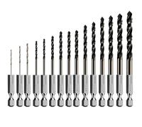 Jeu De Forets Hélicoïdaux À Tige Hexagonale | HSS Cobalt Bois Métal Trou Cutter Impact Pilote Changement Rapide Matériel Outils 1.5-6.5mm(15pcs)