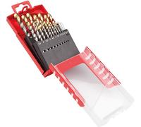 Jeu de forets hélicoïdaux A087 DIN 338 TypN D.1-10x0,5mm HSS 19pcs. cu.-cass.DORMER