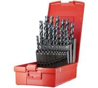 Jeu de forets hélicoïdaux A188 DIN 338 type W D.1-13x0,5 mm HSS 25 pièces, coffret métallique.