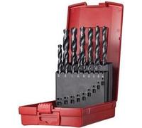 Jeu de forets hélicoïdaux A190 DIN 338, type N, D.1/16-1/2" x 1/32", HSS, 15 pièces, coffret en plastique