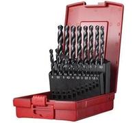 Jeu de forets hélicoïdaux A190 DIN 338 TypeN D.1-10x0,5mm HSS 19pcs. cu.-cass.DORMER