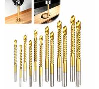 Jeu de forets hélicoïdaux, accessoires for outils électriques, 6 pièces | Forets hélicoïdaux, jeu de forets en acier rapide en titane de 3 à 8Mm for l'acier inoxydable, le fer, aluminium(2set)