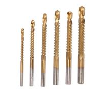 Jeu de forets hélicoïdaux dentelés pour scie hélicoïdale, coupe latérale, pour bois, métal, plastique, acier rapide 3 mm, 4 mm, 5 mm, 6 mm, 6,5 mm, 8 mm, 6 pièces