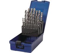Jeu de forets hélicoïdaux DIN 338, type N Z3, diamètre nominal 1-13 x 0,5 mm, HSS-Co5, 25 pièces, coffret en plastique
