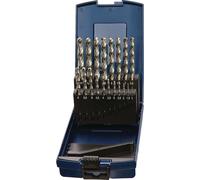 Jeu de forets hélicoïdaux DIN 338, type VA, diamètre nominal 6-10 x 0,1 mm, HSS-Co, 41 pièces, coffret en plastique