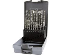 Jeu de forets hélicoïdaux RUKO DIN 338 type N HSS G dans un coffret en plastique (ABS) à coupe à gauche, 19 pièces