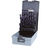 Jeu de forets hélicoïdaux RUKO DIN 338 type VA, HSSE-Co 8 TiAlN dans un coffret en plastique - 25 pièces - 281215EFRO