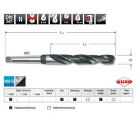 Jeu de forets hélicoïdaux RUKO DIN 345 en acier rapide (HSS) dans un coffret en tôle d'acier, Ø 14,0 mm à 23,0 mm x 1,0 mm