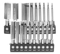 Jeu de Forets Hexagonaux Longs 60mm S2, 10 Tailles pour Métal | Chrome-vanadium Acier, Précision de Vissage, Antirouille, la Cuisine, Atelier, Argenté, Assortiment Multi-spécification