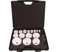 Jeu de forets Lochsgen, 17 pièces, 19-114 mm, profondeur de coupe 38 mm, bimétal